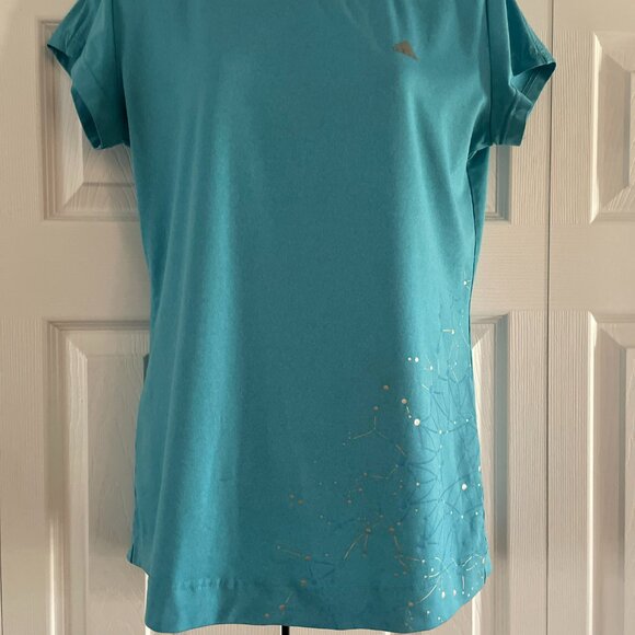 Adidas CLIMALITE Active Teal T-Shirt - Picture 6 of 6